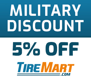 Military Discount for Veterans at TireMart.com 300x250